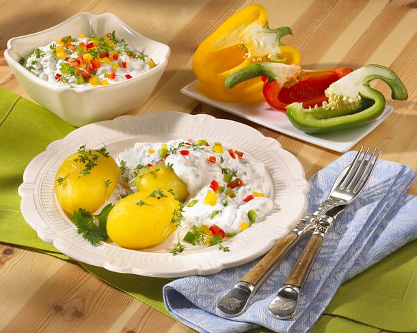 Kartoffeln mit Paprikaquark Rezept