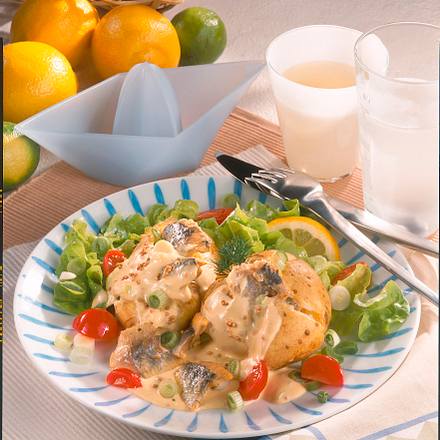 Kartoffeln mit Senf-Sahne-Fisch Rezept