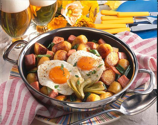 Kartoffelpfanne mit Kasseler Rezept Kartoffelpfanne mit Kasseler Rezept