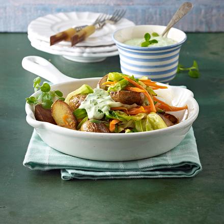 Kartoffelpfanne mit Kräutersoße Rezept