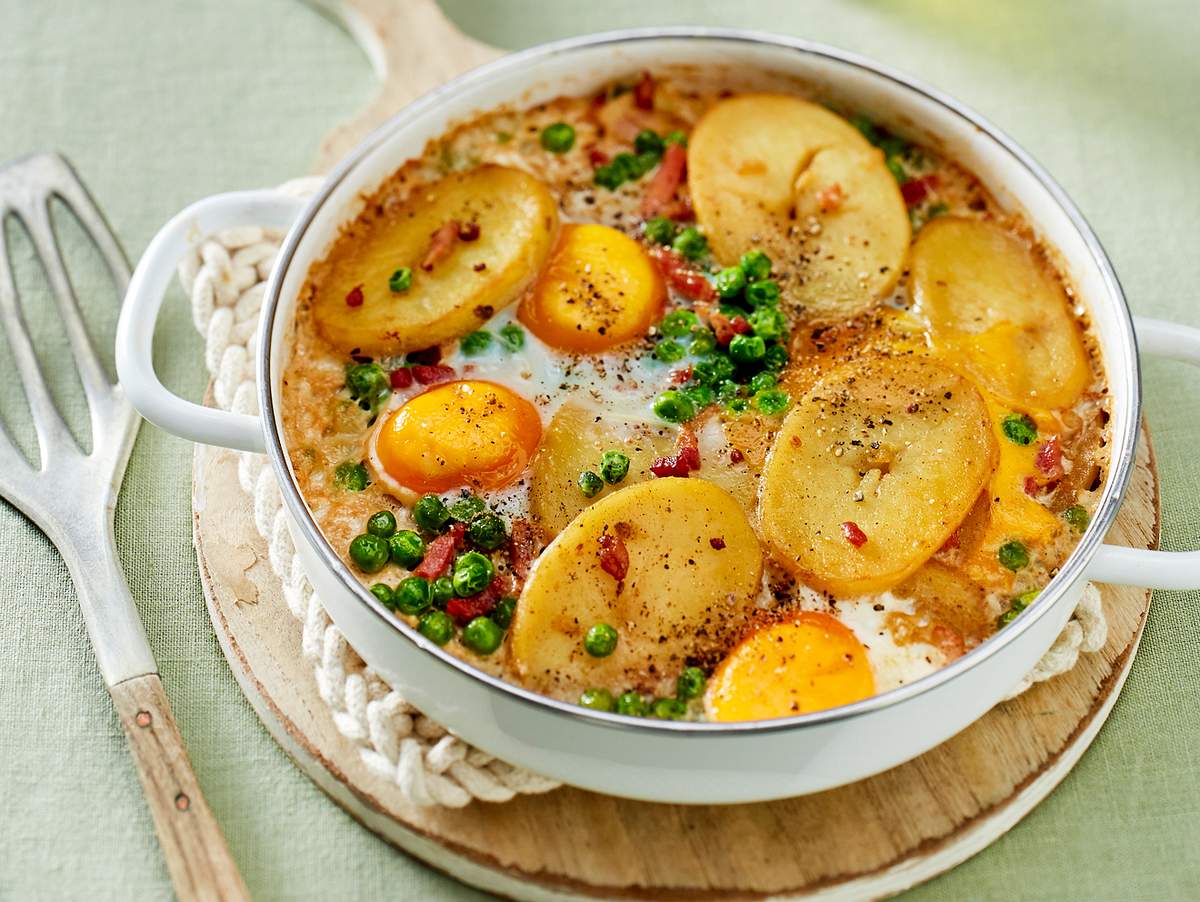 Kartoffelpfanne mit Spiegelei Rezept