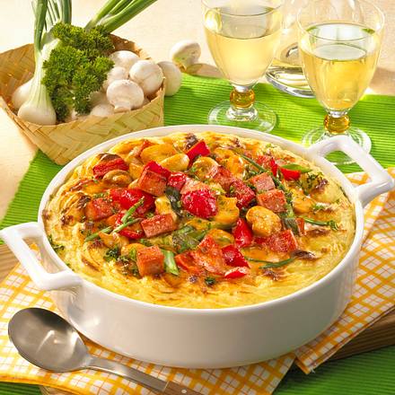 Kartoffelpüree-Auflauf mit Pilzragout Rezept Kartoffelpüree-Auflauf mit Pilzragout Rezept
