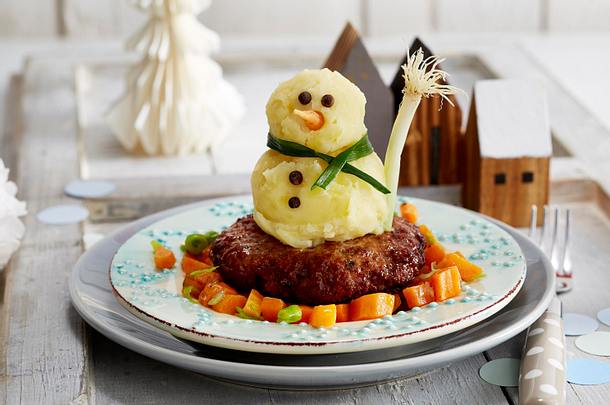 Kartoffelpüree-Schneemann Rezept Kartoffelpüree-Schneemann Rezept