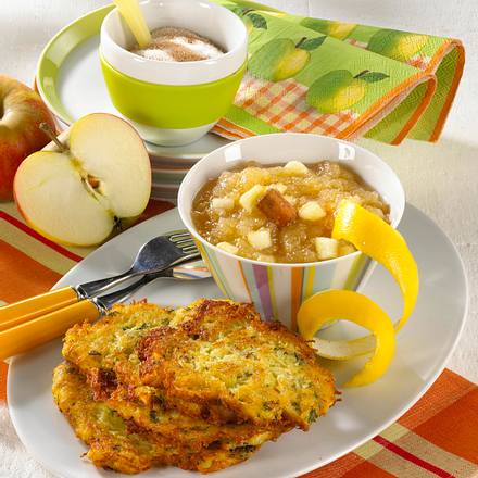 Kartoffelpuffer mit Apfelkompott Rezept