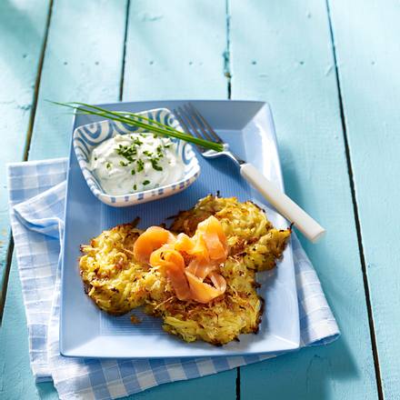 Kartoffelpuffer mit Lachs Rezept Kartoffelpuffer mit Lachs Rezept