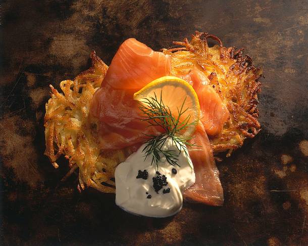 Kartoffelpuffer mit Lachs Rezept Kartoffelpuffer mit Lachs Rezept