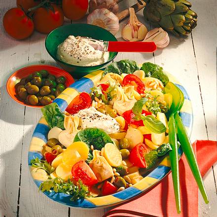 Kartoffelsalat mit grünen Oliven Rezept