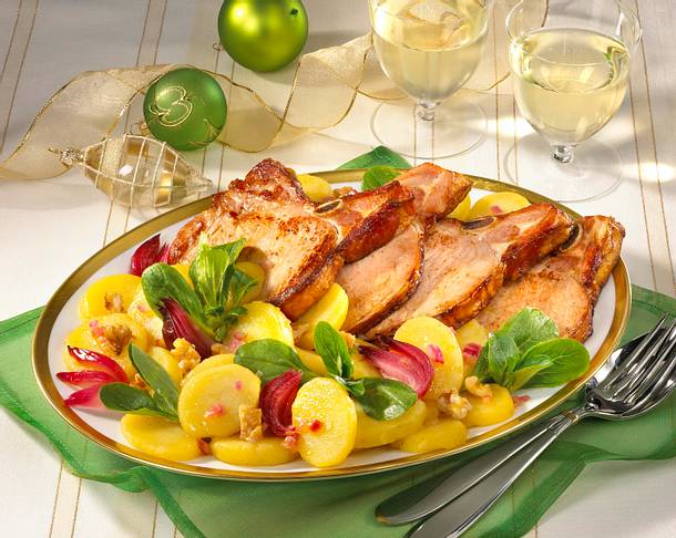 Kartoffelsalat mit Kasselerkotelett Rezept