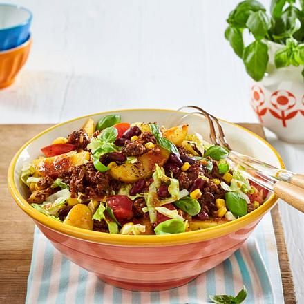 Kartoffelsalat mit Kidneybohnen und Hack Rezept Kartoffelsalat mit Kidneybohnen und Hack Rezept