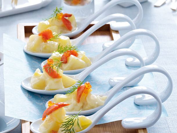 Kartoffelsalat mit Lachs Rezept