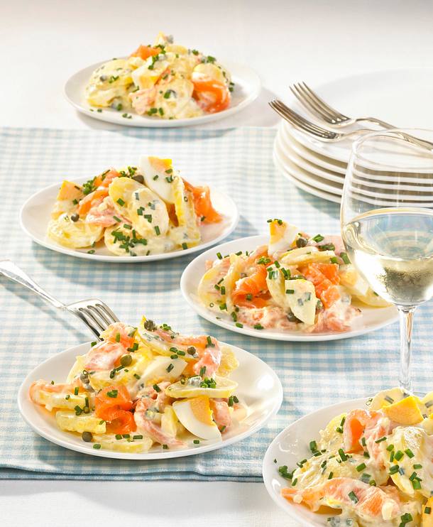 Kartoffelsalat Mit Lachs Rezept LECKER