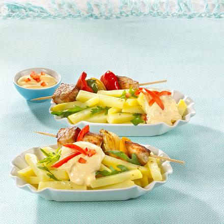 Kartoffelsalat mit Schaschlik Rezept Kartoffelsalat mit Schaschlik Rezept