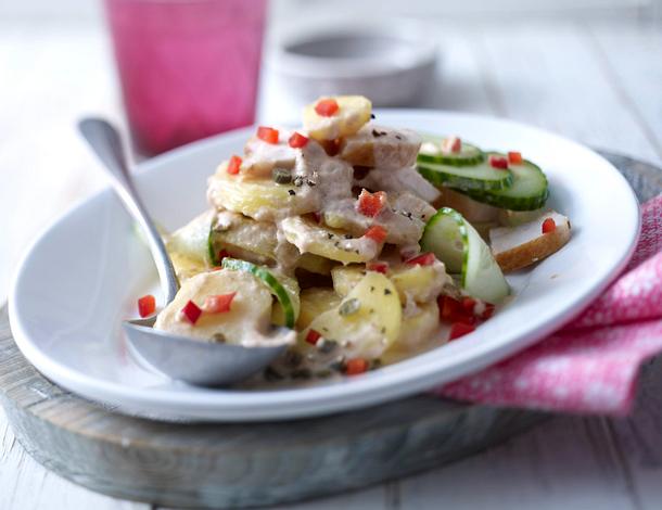 Kartoffelsalat mit Thunfischsoße Rezept