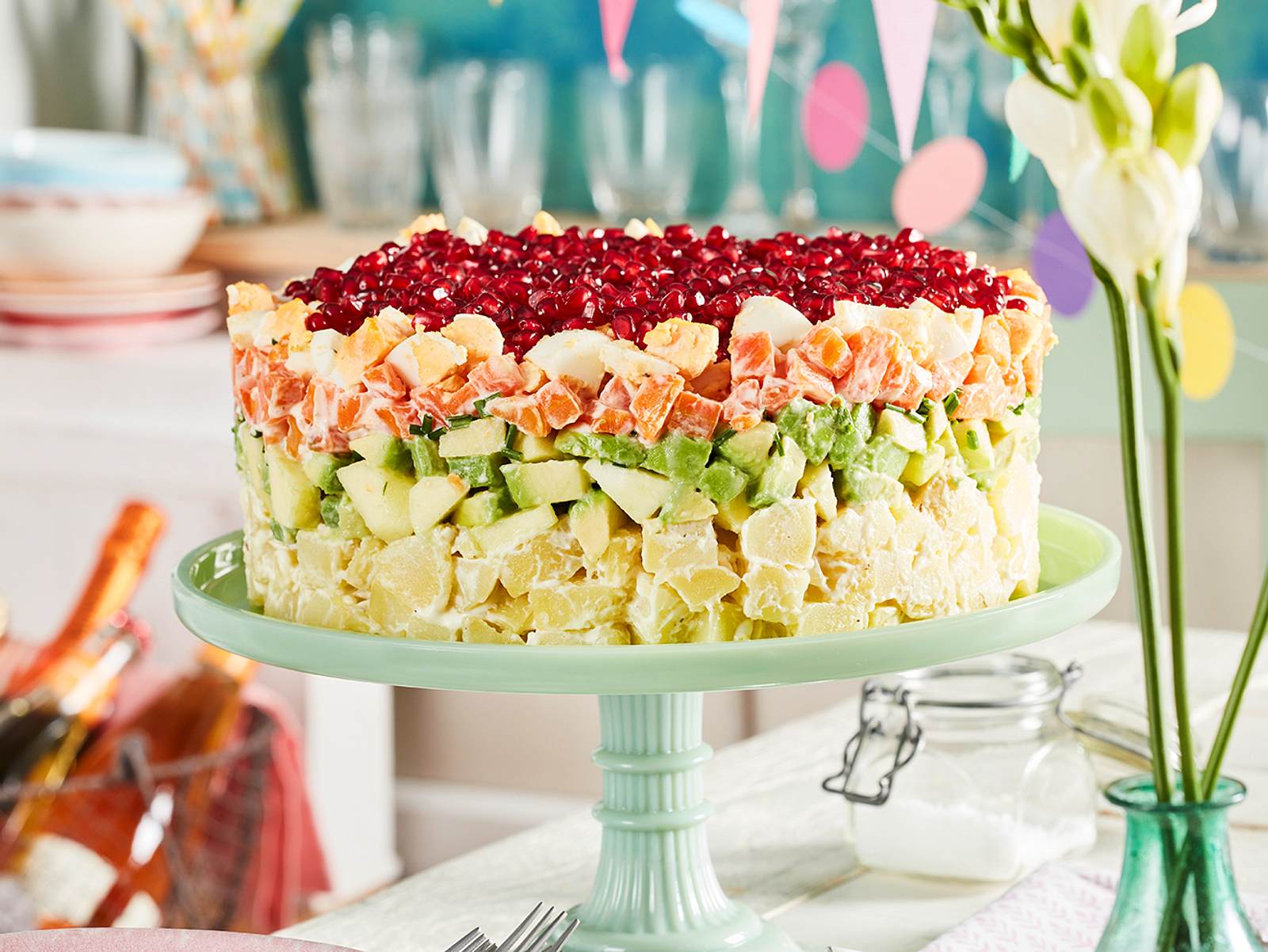 Kartoffelsalat-Torte für 10 Personen Rezept | LECKER