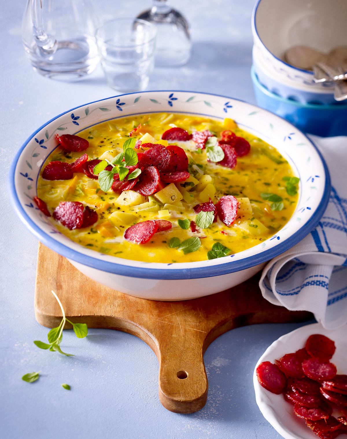 Kartoffelsuppe mit Ahler Wurscht Rezept