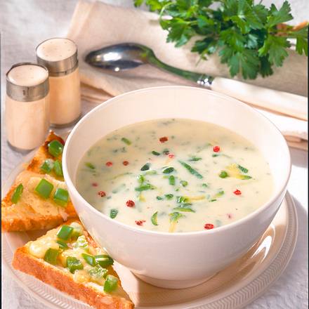 Kartoffelsuppe mit Crostini Rezept Kartoffelsuppe mit Crostini Rezept