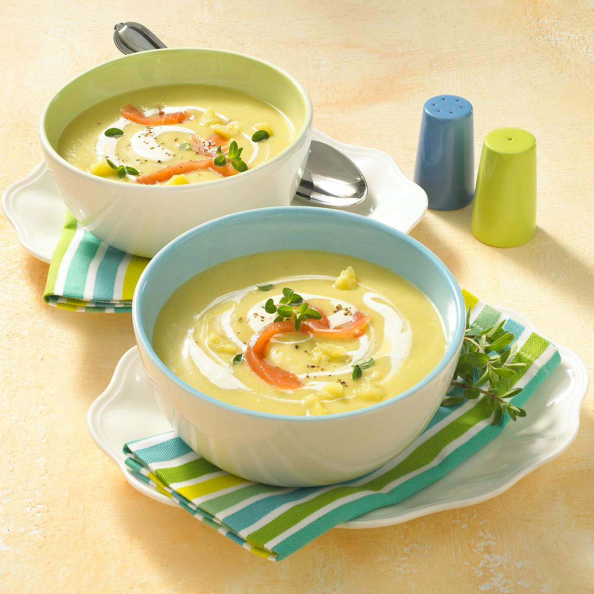 Kartoffelsuppe mit Lachs Rezept