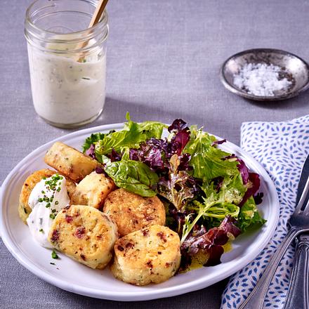 Kartoffeltaler mit Speck Rezept