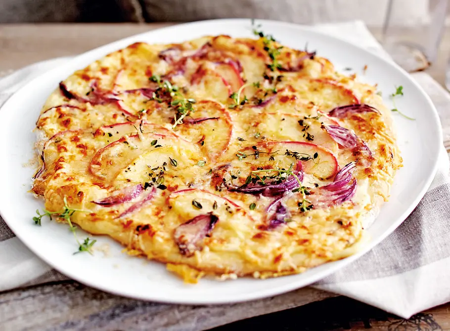 Käse-Apfel-Pizza Rezept Käse-Apfel-Pizza Rezept