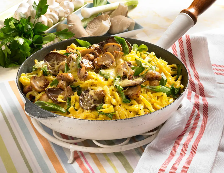 Käse-Pilz-Spätzle Rezept Käse-Pilz-Spätzle Rezept
