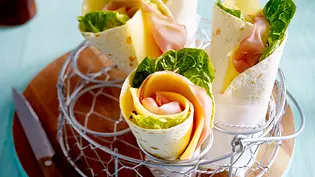 Käse-Schinken-Wraps Rezept - Foto: LECKER @ Bauer Media Group Käse-Schinken-Wraps Rezept - Foto: LECKER @ Bauer Media Group