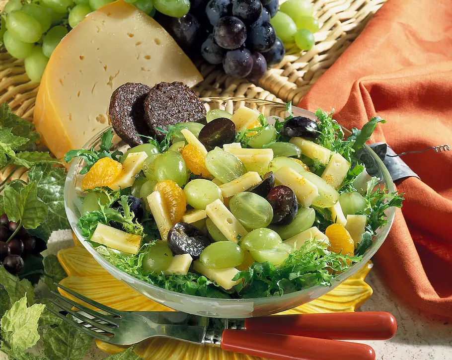 Käse-Trauben-Salat Rezept