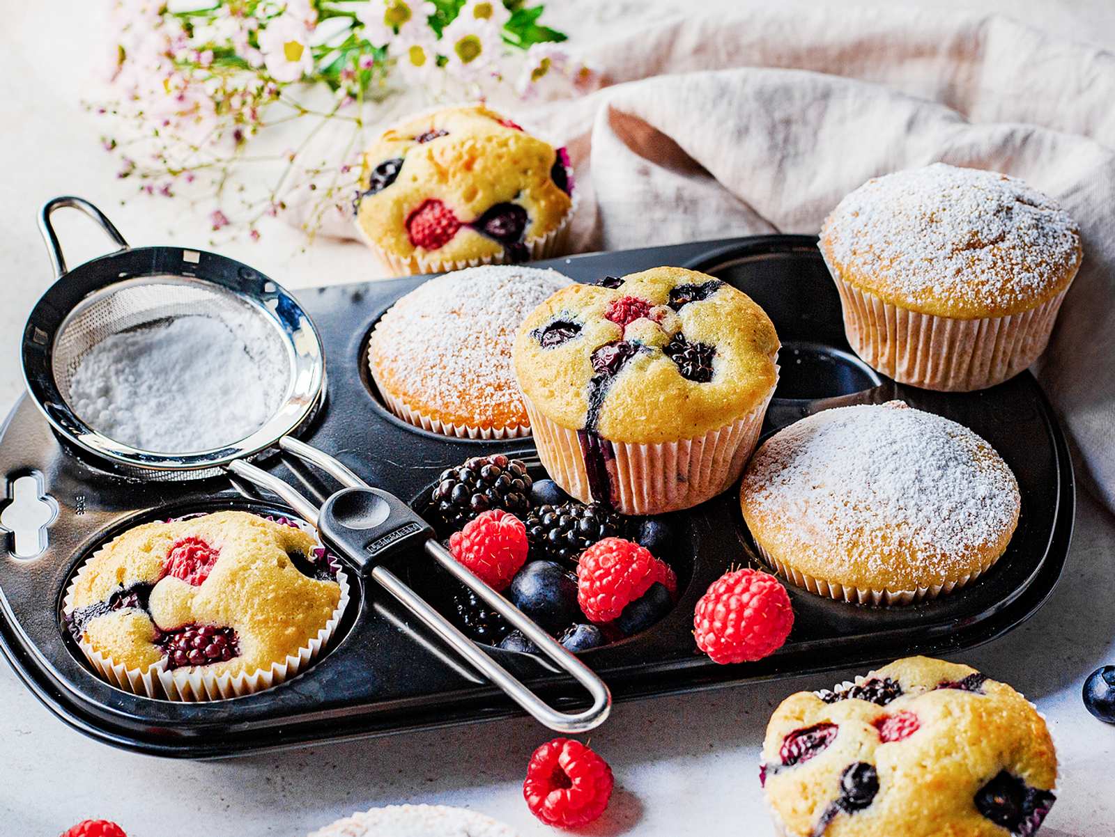 Einfache Käsekuchen-Muffins ohne Boden Rezept | LECKER