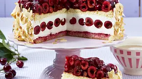 Käsesahne-Kirschtorte Rezept - Foto: LECKER @ Bauer Media Group Käsesahne-Kirschtorte Rezept - Foto: LECKER @ Bauer Media Group
