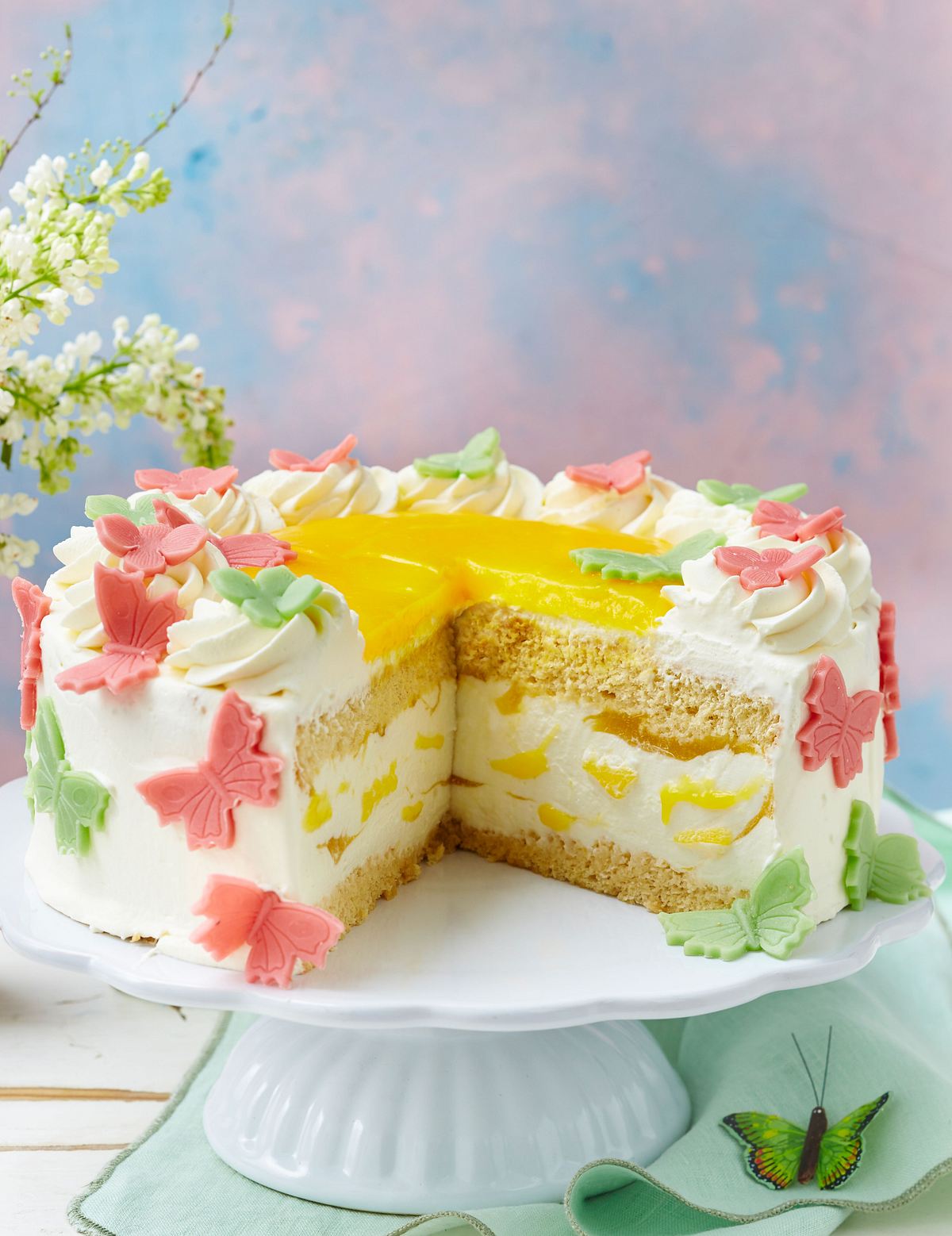 Käsesahne-Mango-Torte Rezept