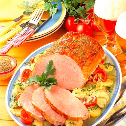 Kasseler auf Kartoffelsalat Rezept