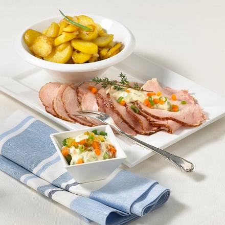 Kasseler mit Gemüse-Remoulade Rezept Kasseler mit Gemüse-Remoulade Rezept