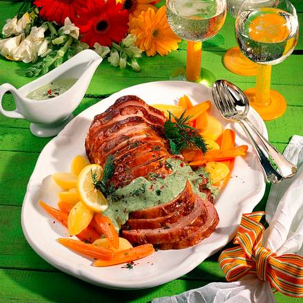 Kasseler mit grüner Soße Rezept Kasseler mit grüner Soße Rezept