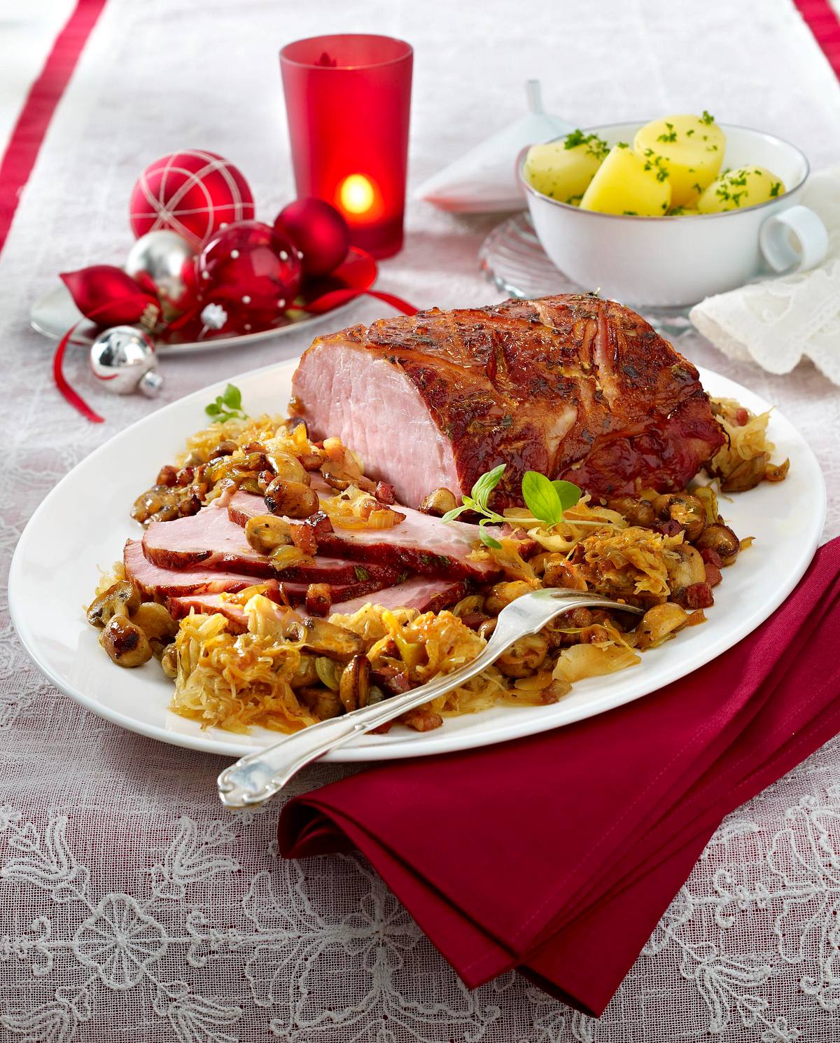 Kasseler-Spießbraten auf Jägerkraut Rezept