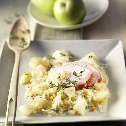 Kasselerbraten mit Birnen-Sauerkraut Rezept