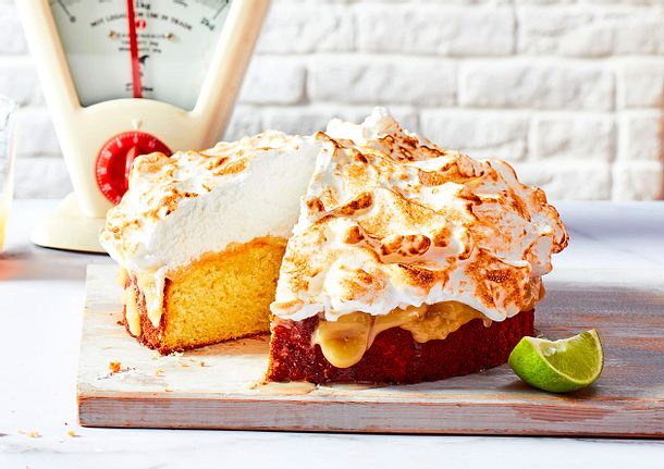 Key Lime Cake mit Baiser Rezept