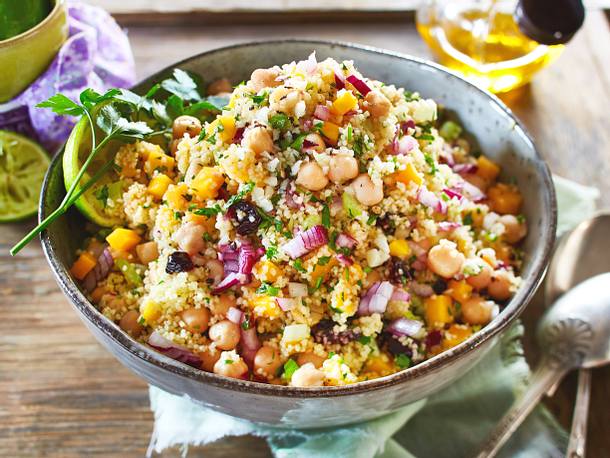 Kichererbsen-Salat mit Limetten-Honig-Dressing Rezept Kichererbsen-Salat mit Limetten-Honig-Dressing Rezept