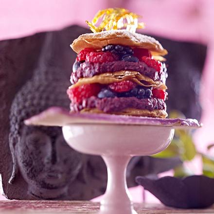 Kichererbsenpuffer mit Beeren Rezept Kichererbsenpuffer mit Beeren Rezept
