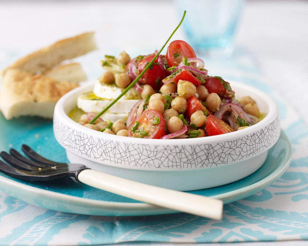 Kichererbsensalat mit Büffel-Mozzarella Rezept