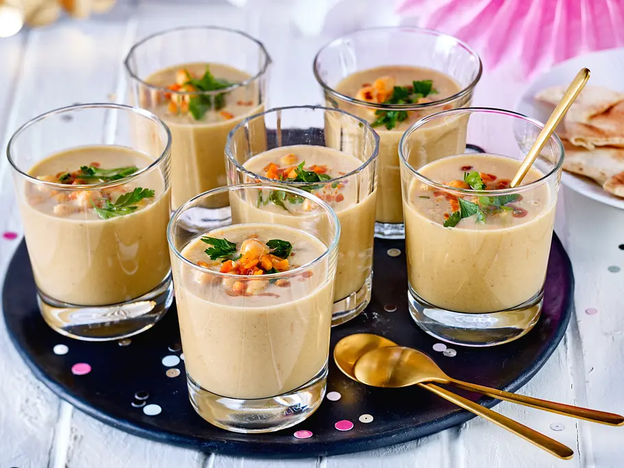 Kichererbsensüppchen im Glas
