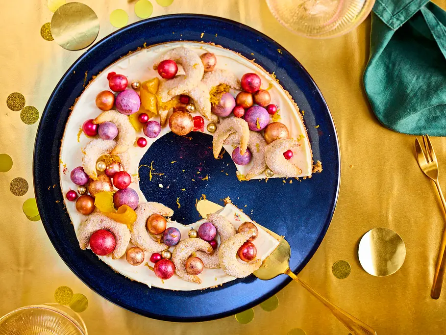 Kipferl-Käsekuchen-Kranz