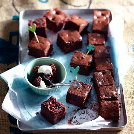 Kirsch-Brownies vom Blech Rezept