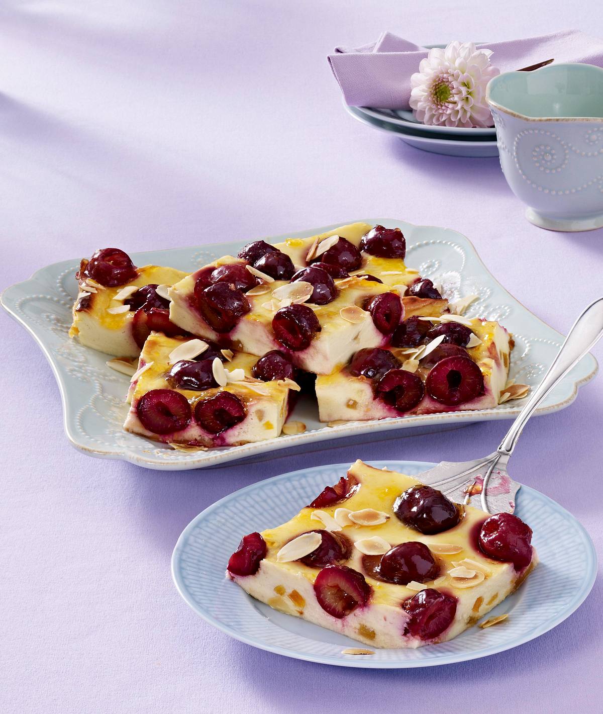 Kirsch-Käse-Kuchen vom Blech Rezept