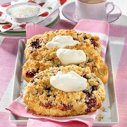 Kirsch-Kokos-Streuseltaler Rezept