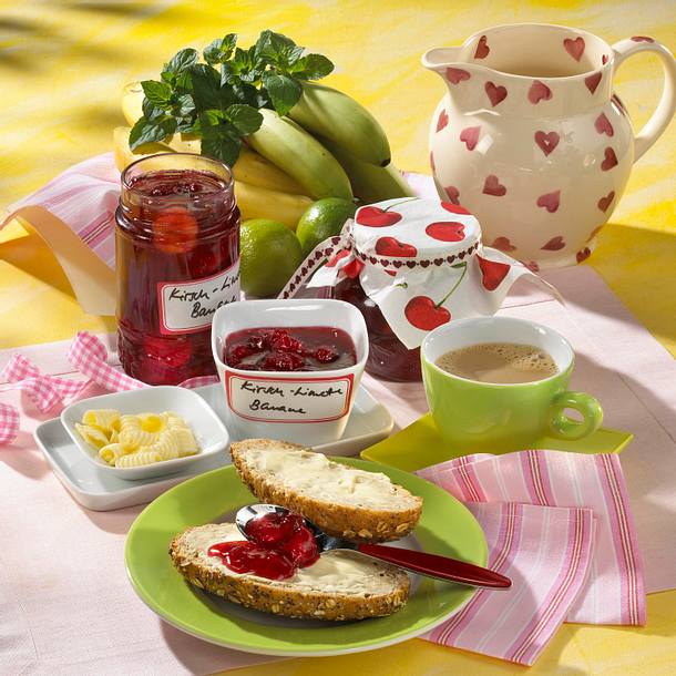 Kirsch-Limetten-Bananen-Konfitüre Rezept Kirsch-Limetten-Bananen-Konfitüre Rezept