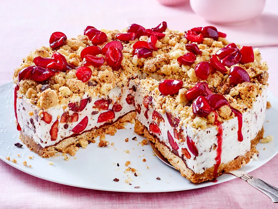 Kirschtorte mit Streuseln Rezept Kirschtorte mit Streuseln Rezept