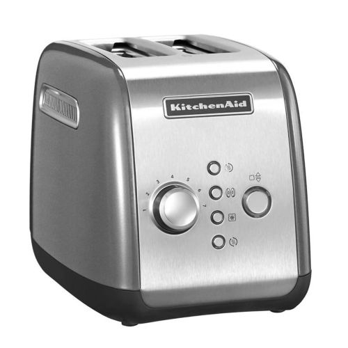 KITCHEN AID 5KMT221 Toaster (Silber, 1100 Watt, Schlitze: 2)