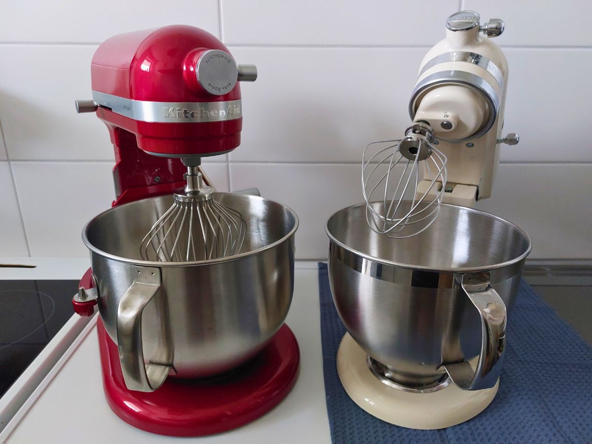 KitchenAid Küchenmaschinen Vergleich hochgeklappt