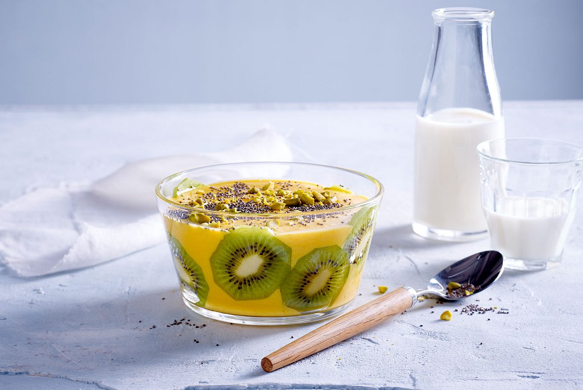 Kiwi-Mango-Bowl Rezept