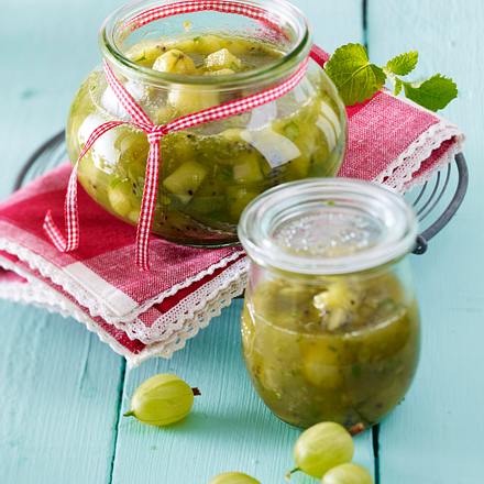 Kiwi-Stachelbeer-Chutney Rezept