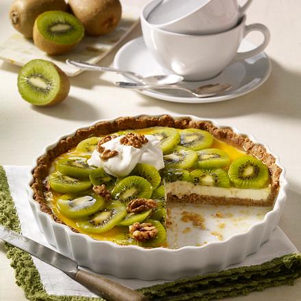 Kiwiflan mit Walnüssen Rezept Kiwiflan mit Walnüssen Rezept